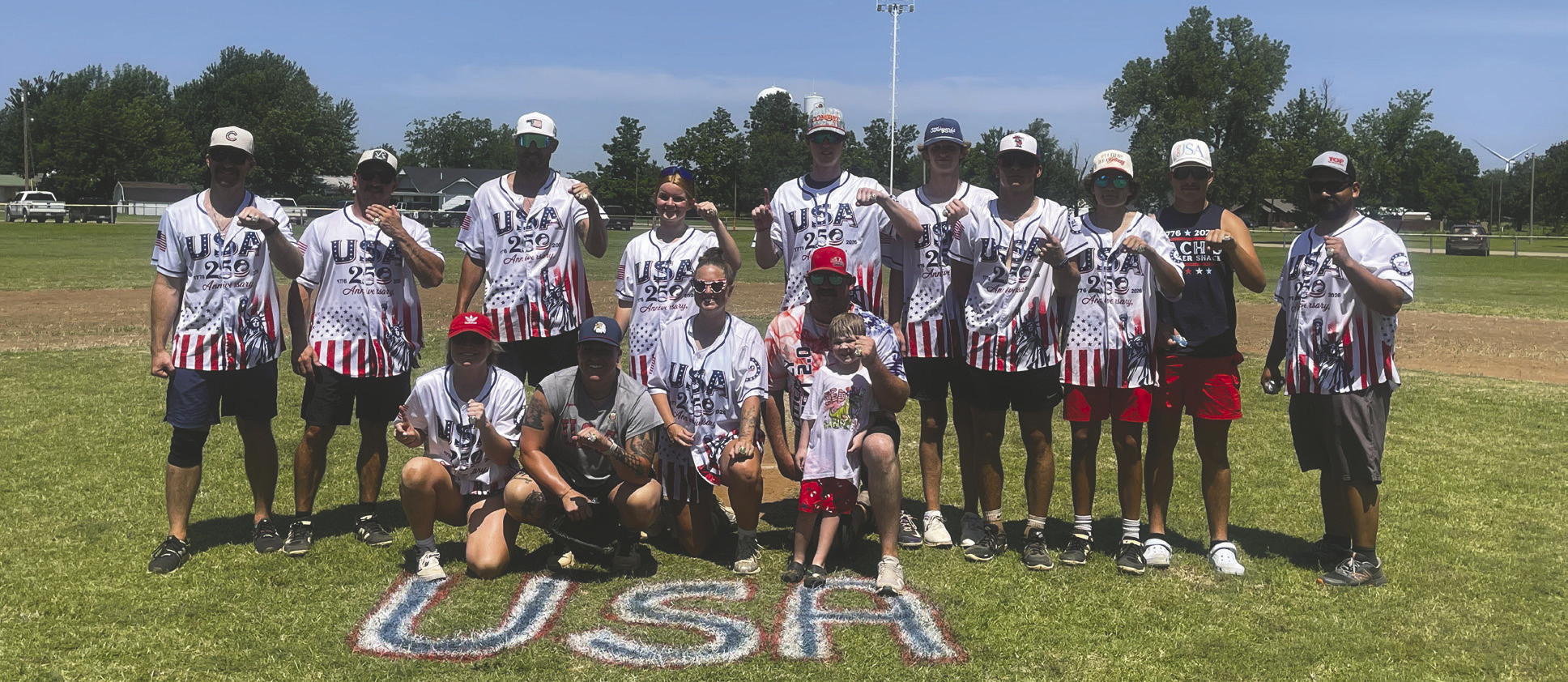 The championship team poses for a photo after winning the Crescent Glory Days co-ed softball tournament during the community’s annual Fourth of July celebration in Crescent. Photo submittted