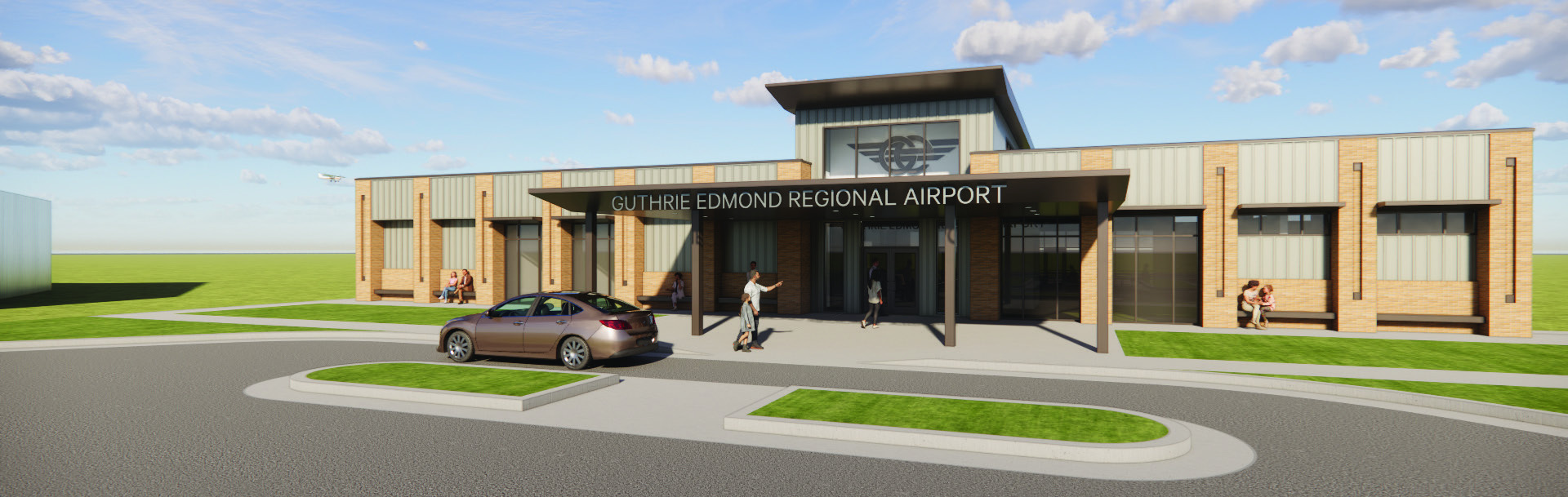 A rendering of the proposed terminal at the Guthrie-Edmond Reginal Airport highlights the modern facility planned to serve the growing regional airport and support future aviation and economic development.
