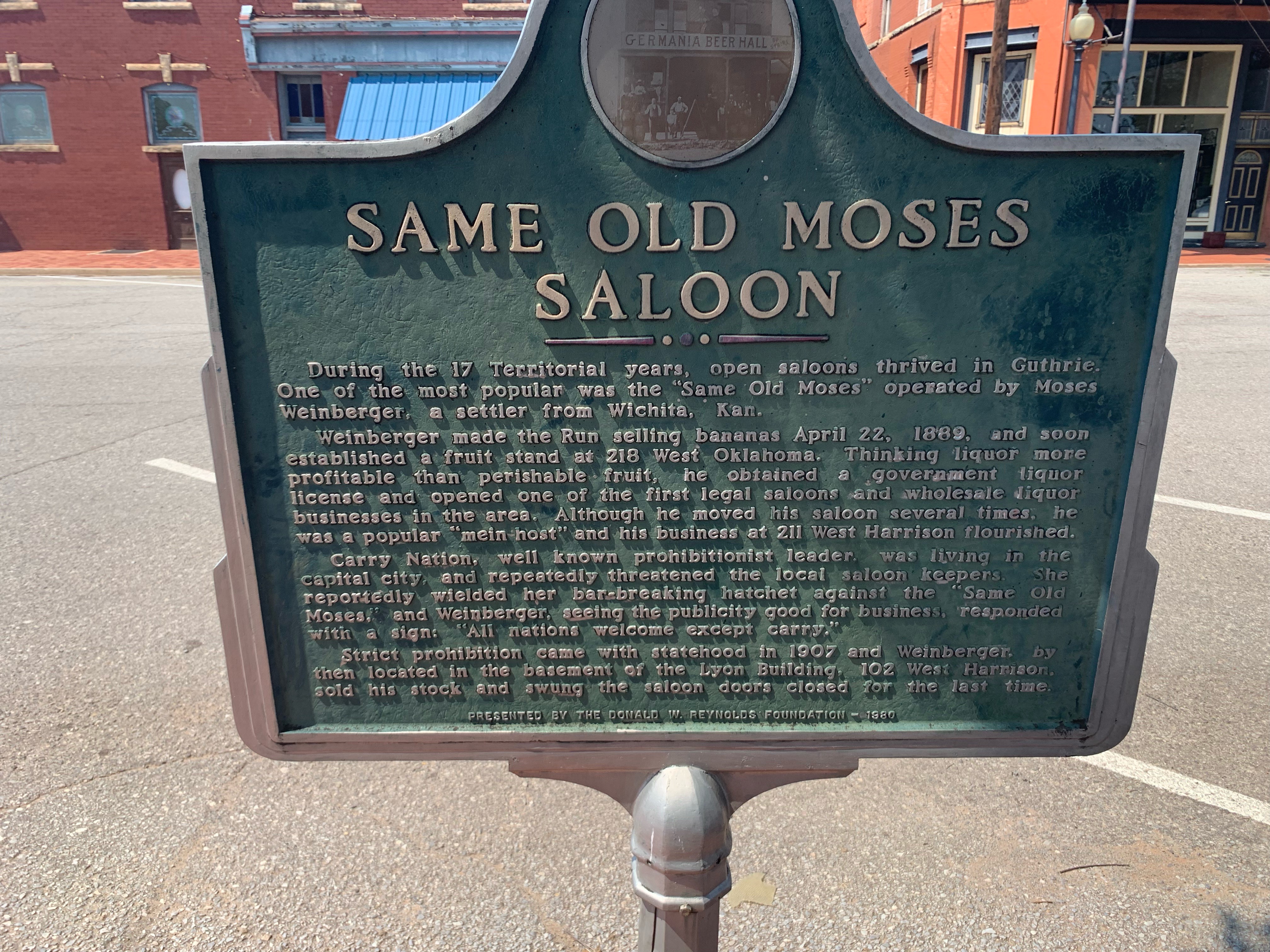 Same Old Moses Saloon sign