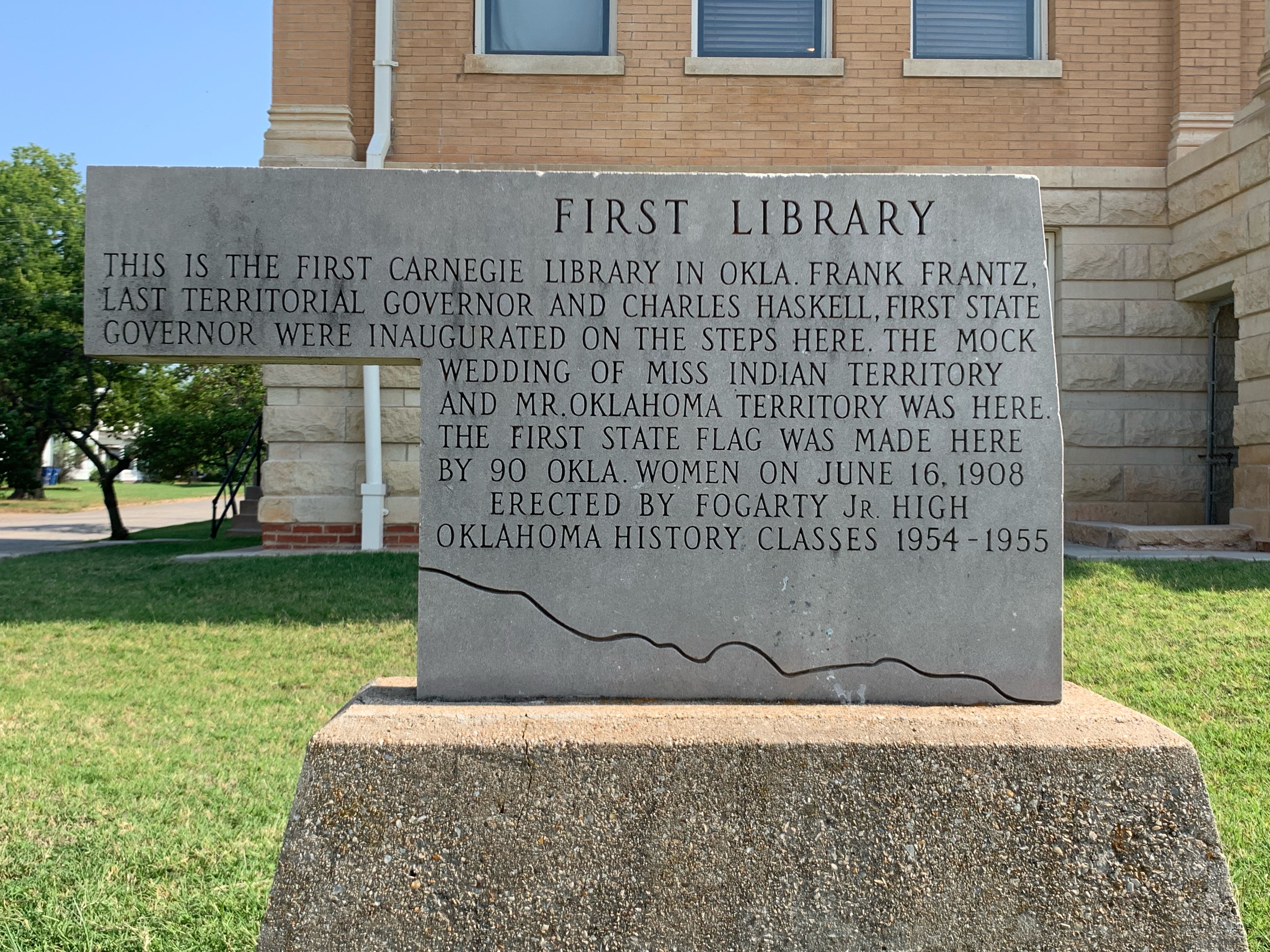 First Library sign
