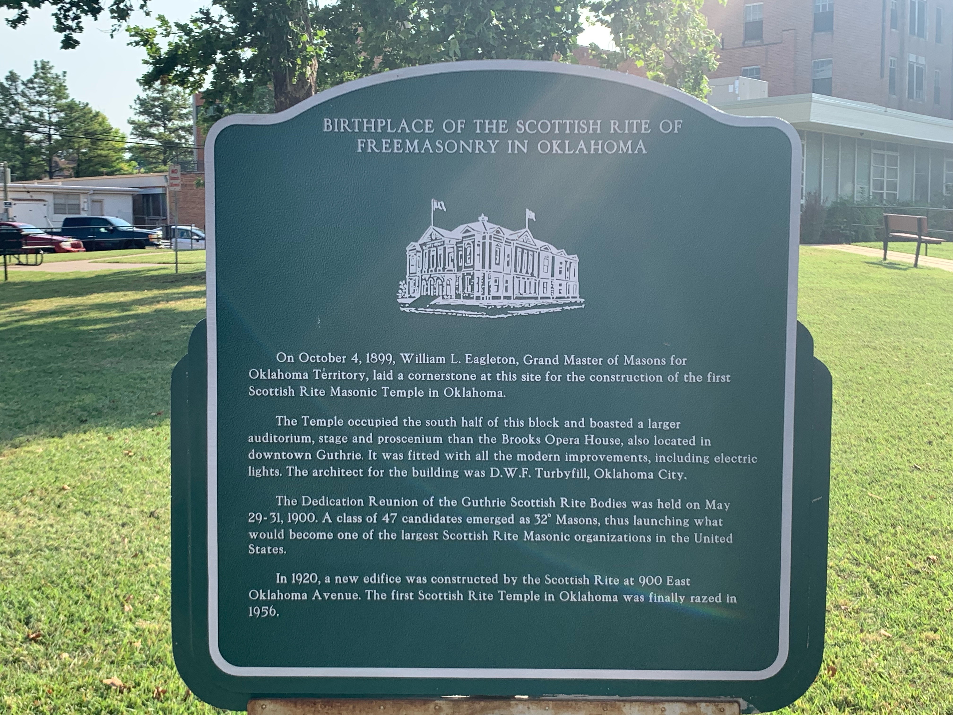 Scottish Rite Temple sign