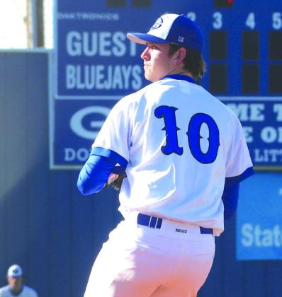 Guthrie's Luke Hubbard with the wind-up.