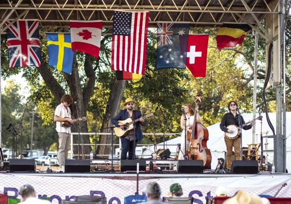 The Rick Faris Band performs at the Oklahoma International Bluegrass Festival in Guthrie. Photo by Brent Fuchs