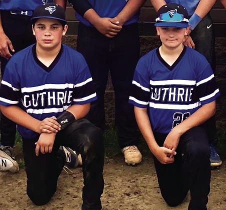 Owen Wilder (Left) and Maddox Vaughan, have spent most of their lives on the baseball diamond together, beginning their journey as young players in Guthrie’s youth baseball program. Photo courtesy of Diane Vaughan