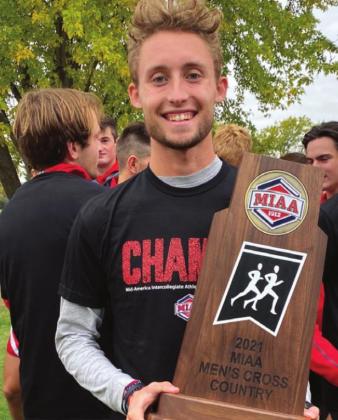 Pictured Above, Trevor Sallee, a redshirt freshman at Pittsburg State University running for the Gorillas Cross Country team this season. The Gorillas just won the MIAA Conference Championship and are headed to the NCAA Division II Championships. Sallee is majoring in Construction Management. Trevor is the son of Travis and Kriscinda Sallee of Guthrie