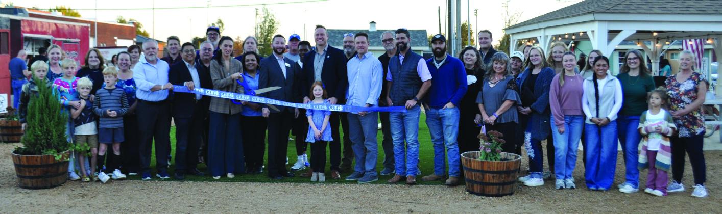 Ribbon cutting for Guthrie's Pocket Park. Photo by Nikki Bos