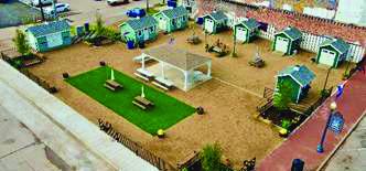 Overhead view of Guthrie's Pocket Park. Photo by City of Guthrie
