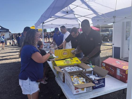 Free food at the tailgate.