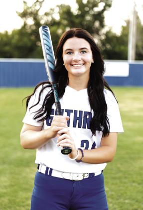 Sophomore Guthrie pitcher Holland McLemore. Photo by Maria Fulkersin.