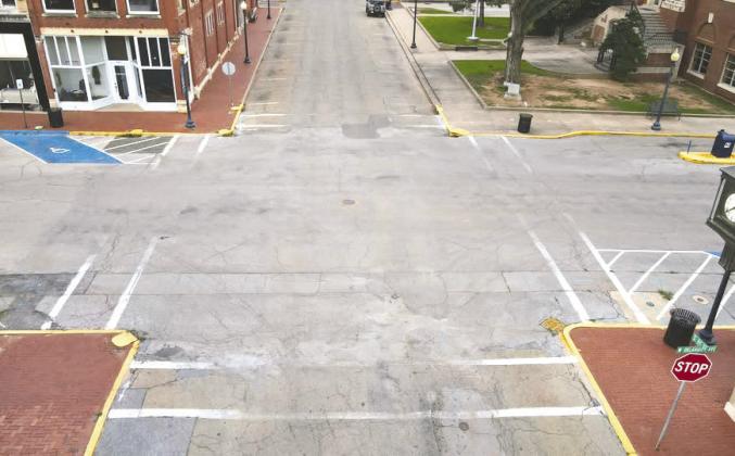 Intersection of 1st &amp; Oklahoma. Photo courtesy of City of Guthrie Facebook page.