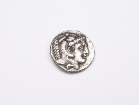 Greece, Hellenistic, Drachma, Alexander the Great, 336-323 BCE, silver, 1 1/16 inch, Gift of Svetlana Salerno, 2011.008.001.