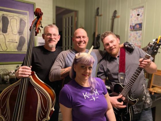Members of “And Then There Were Two” are, from left, Bobby C. Ward, Chad Varnell, Austin K. Haworth and Amy Carlin Lee. (Photo provided by band)
