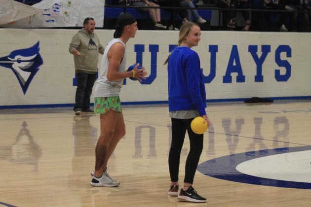 GHS students play dodgeball