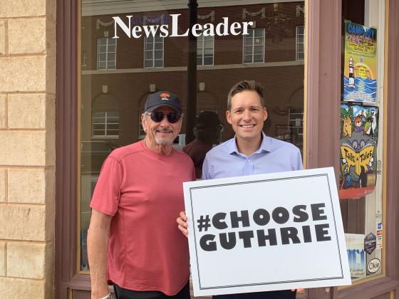 Lt. Governor Matt Pinnell during his visit to Guthrie on Wednesday