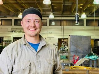 Precision Metal Fabrication student Olson Riggins graduated from Meridian’s Welding program in May 2021 and immediately went to work for JP Welding and Fabrication. He’s returned to Tech to gain advanced skills.