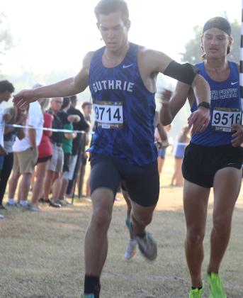 GHS Isiaih Blevins at the finish line