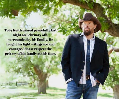 Photo Courtesy Toby Keith Facebook.