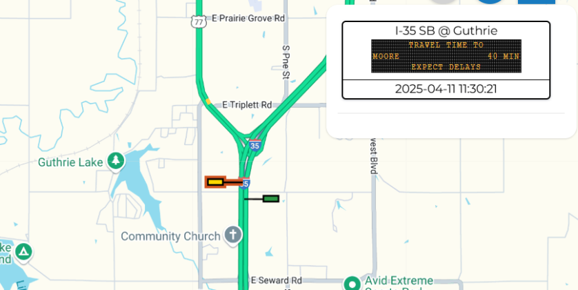 Traffic Delays April 11 2025. ODOT.