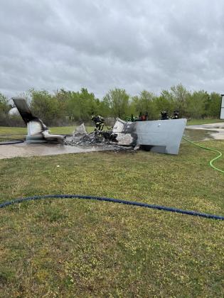 Regional Airport Aircraft Fire 4/3/25. Photo: Logan County Emergency Management/Facebook