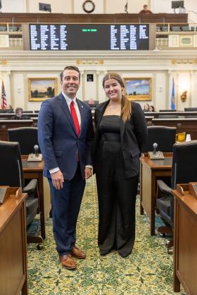 Representative Duel and Abby Coffron