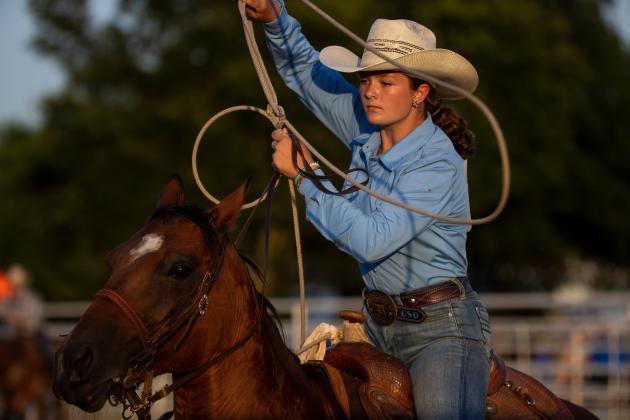 Gentry Dyche competes in the breakaway roping event during the Guthrie Youth Rodeo on Saturday at the Logan County Fairgrounds.