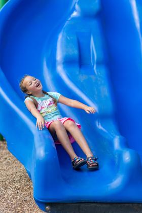 Sliding on a nice summer day at Crescent's July 4th Event