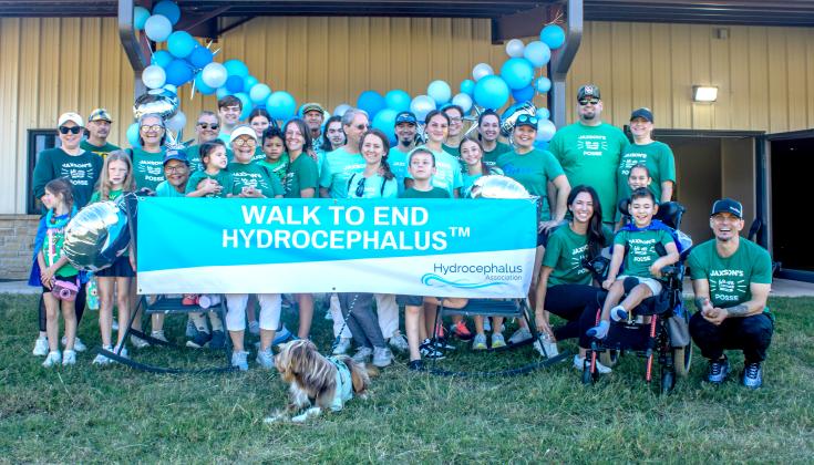 Team Jaxon is ready for the Hydrocephalus Association’s Walk to End Hydrocephalus at Camp Twin Cedars in Guthrie.