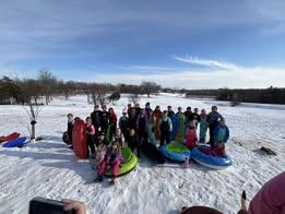 Sledding fun at GUES - Menecca Gibbs
