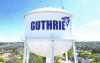 APRIL 2025  Guthrie Water Tower Gets New Look  If you've been on the east side of Guthrie lately, you might have looked skyward and noticed something different. No, it’s not the sky itself; instead, the old water tower finally has been getting a complete makeover.  Recently, the City of Guthrie gave citizens an aerial view of the progress through social media. Fresh white paint adorns the tower now, with “Guthrie” painted in blue letters, along with the high school’s mascot, the bluejay, depicted on the fro