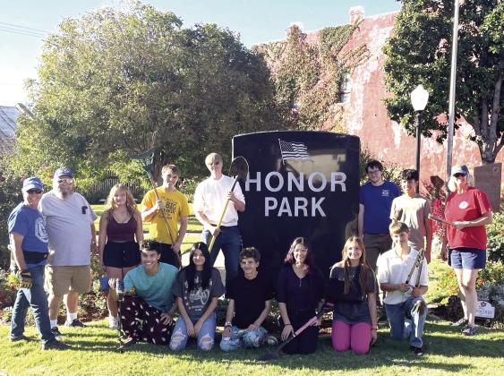 JROTC students at Honor Park. Photo submitted