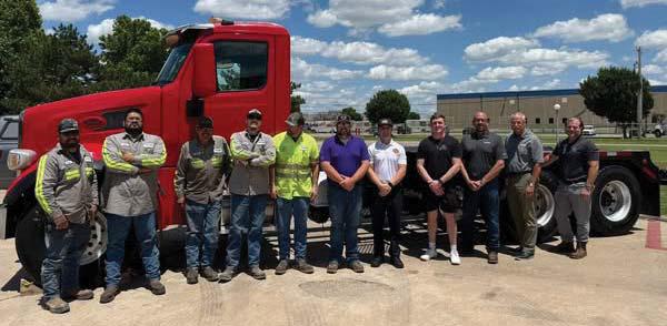 GFD posing with their new truck. Courtesy Guthrie Fire Department Facebook