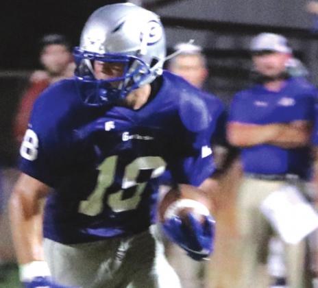 Zach Henry on way to end zone with interception return