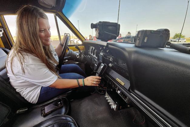 That’s not rust (right) but movie mud made for the film and has been permanently preserved on the Jeep. (El Reno Tribune photographer/ Glen Miller)