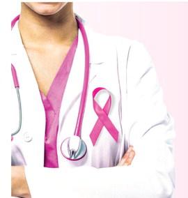 October is Breast Cancer Awareness Month. Stock Photo.