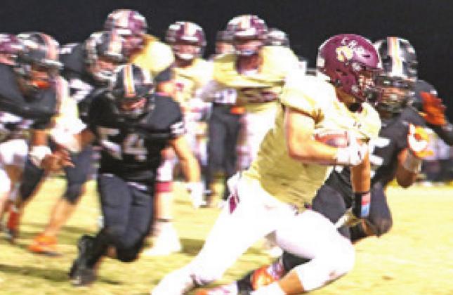 Cashions Nick Nabvai gets around the end on a big run for the Wildcats