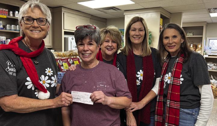 Those pictured, from left to right, are Kaye Dowell, Cathy Hudson, director of Hands of Jesus, Dana Bertrand, Cathy Hagner and Tessa Settle.