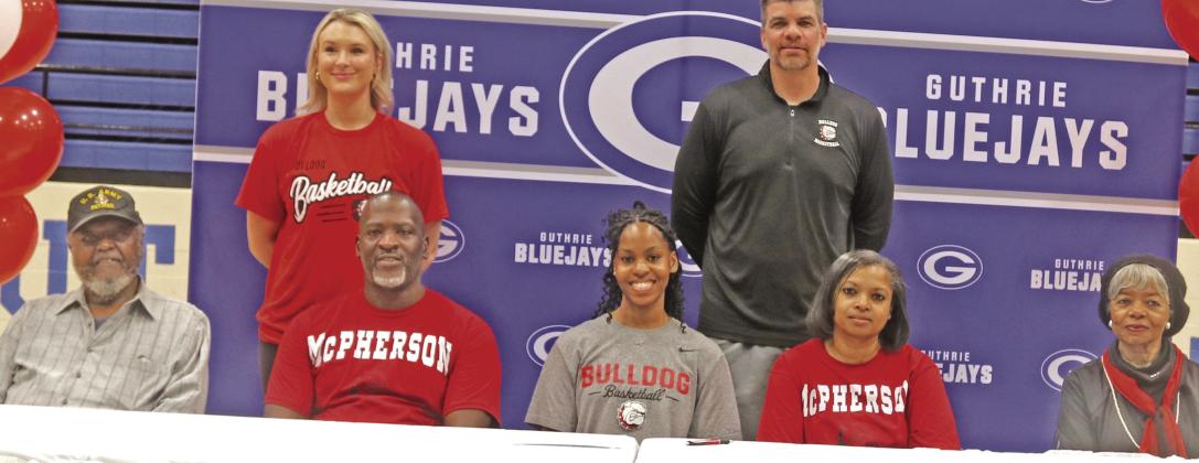 Guthrie senior Mariah Dightman signed a Letter of Intent on May 2 to continue her basketball career at McPherson College in Kansas next season. Photo by Mike Monahan