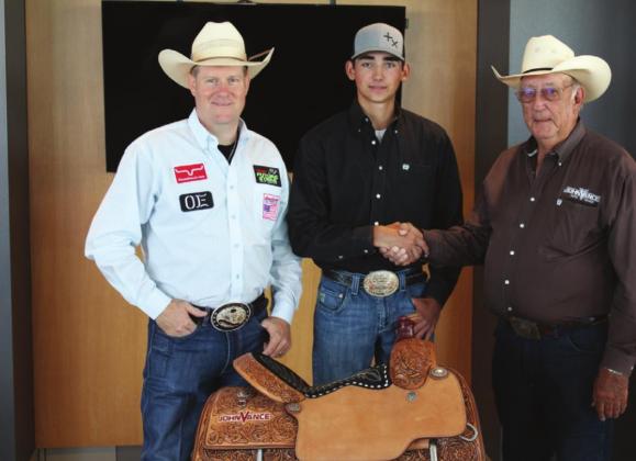 Chris Neal (left), Clint Graves (middle) and Rocky Zollinger (right) at John Vance Auto Group, GM dealership in Guthrie.