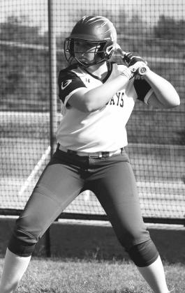 GJHS Anna Stevens at bat against Bethany.