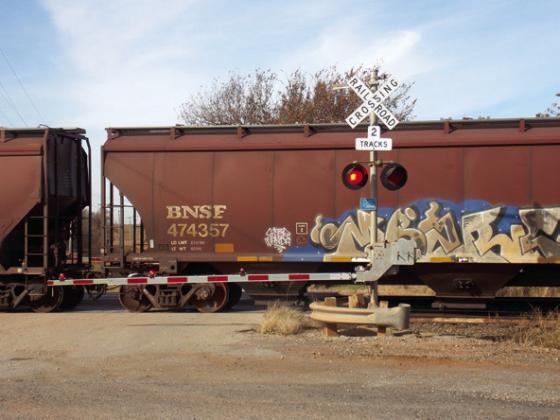 Crossing at CR 65 &amp; U.S. 77 Photo by Bobbi Waddell