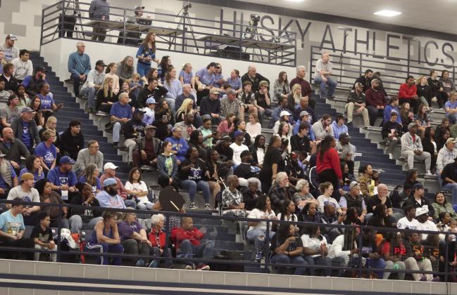 Guthrie crowd at Edmond North on Friday night.