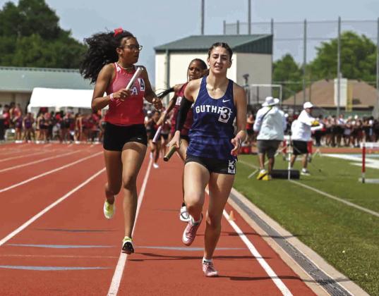 Guthrie High distance runner Isaiah Blevins competes during the state track meet in Oklahoma City on May 17. Blevins placed third in both the 1,600- and 3,200-meter races. Photo by Michael Kinney.