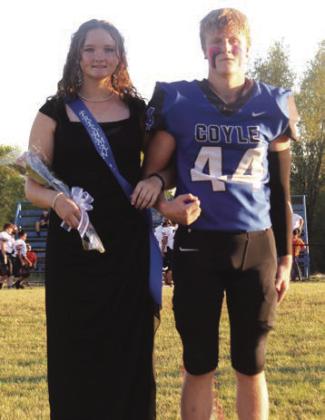 Coyle Homecoming Freshman Bailey Oldham with escort Conner Moorman.