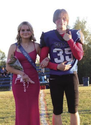 Coyle Homecoming Junior Attendant Kayley Matheson with escort Landon Dobbs.