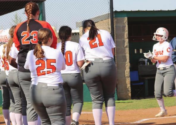 Photos by Mike Monahan Crescent’s Micah Lovett greeted at home plate