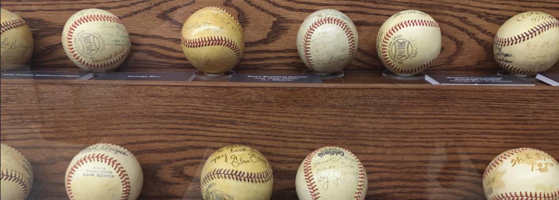 Autographed Baseball's have a case surrounding them for preservation