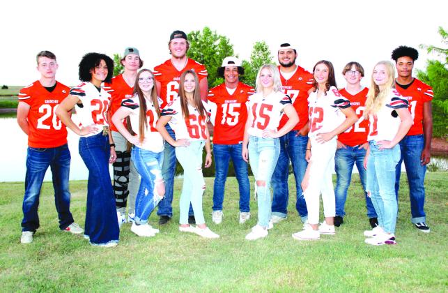 Front:( l-r) - Kylee Bell, Krystan McConnell, Kyleigh Scott (Sr.), Reydon Walker (Sr.), Kinidi Taylor, (Sr) &amp;amp; Reagan Carey. Back: (l-r) Luke Descher, Brycen Gregory, Terry Rice, AJ Perkins, Gabe South, Josh Rogers, &amp;amp; Ryan Henley. Photo provided by Danyele Walker