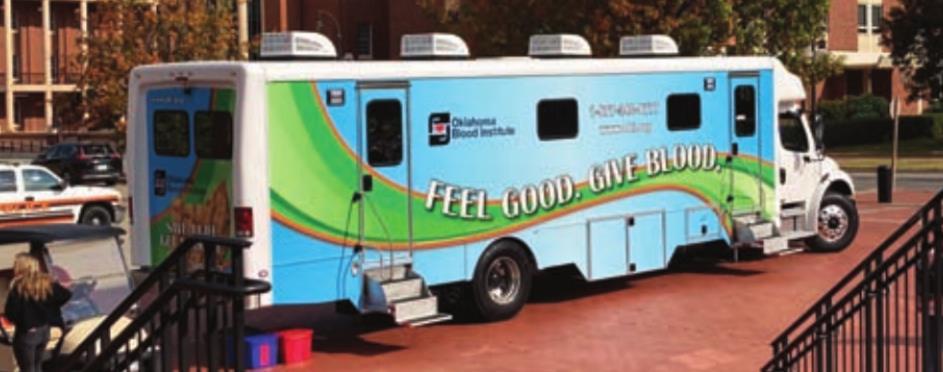 Bloodmobile will be at 202 S. Academy in the west parking lot.