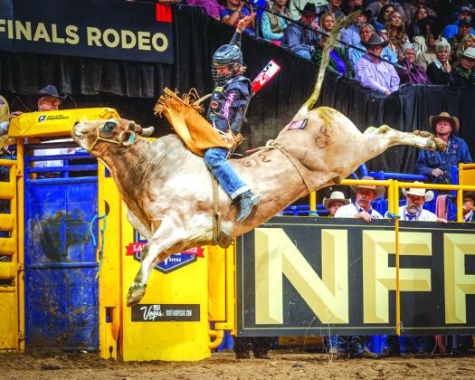 Maverick Potter on Ridin' Solo NFR 2022. Photo by Phil Doyle