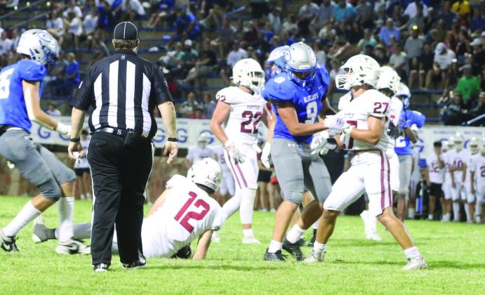 GHS FB Guthrie Defense sacks Tuttle again.